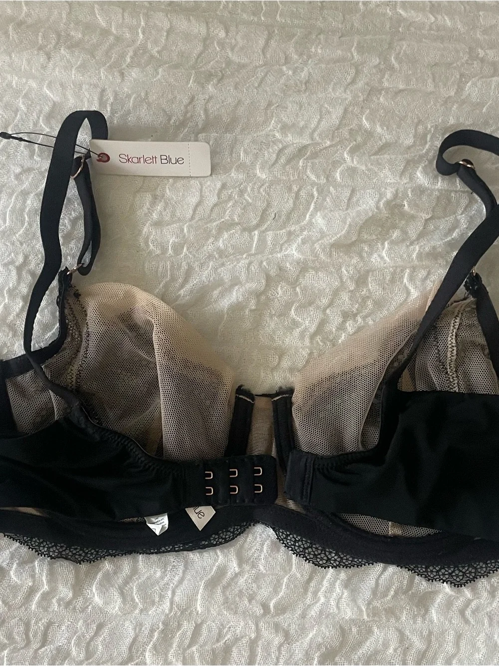 Skarlett Blue Black Lace Bra with Nude Lining